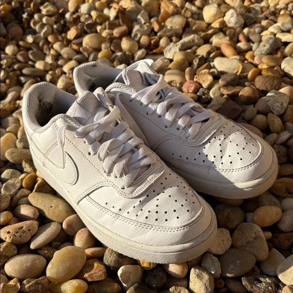 Nike Court Vision Lo White/White-White Sneakers (DH3158 100) Women's Size 7
